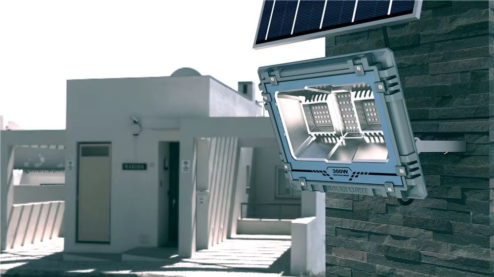 high efficiency pe "alien" solar floodlight remote control 15hours lighting